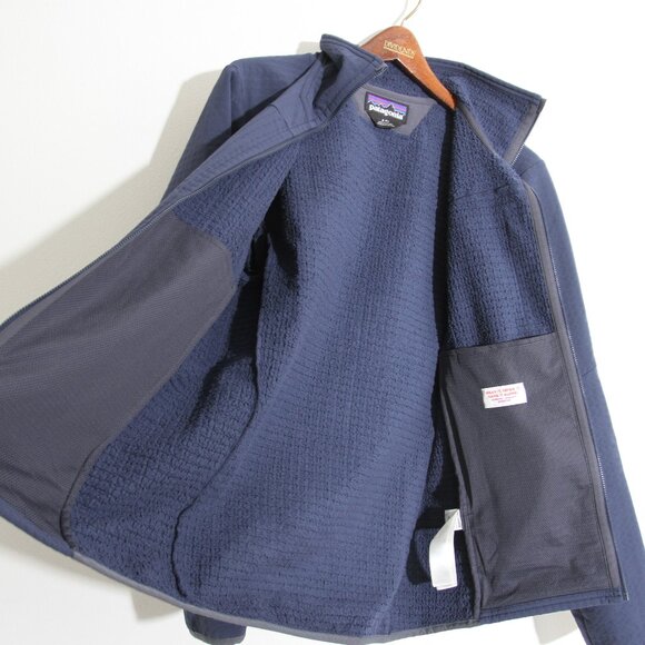 Patagonia Men's R2 TechFace Fleece Jacket Navy Blue Full Zip Size Small - Picture 9 of 12